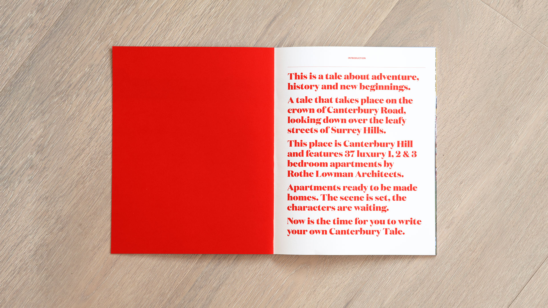 Self-titled Canterbury Hill Brand Identity Brochure Spread
