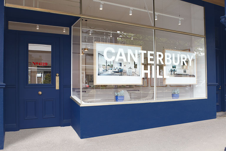 Self-titled Canterbury Hill Brand Identity Display Suite Mobile