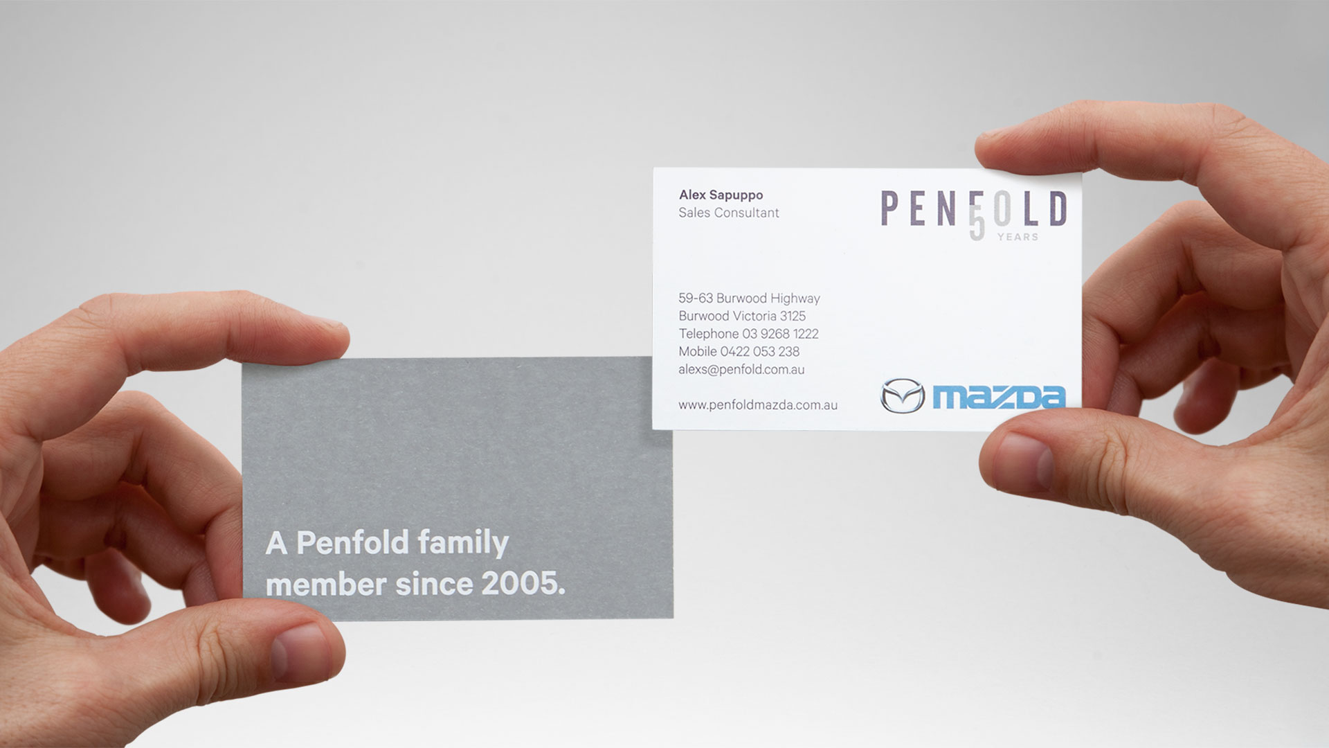 Self-titled Penfold Motors Brand Identity Business Cards