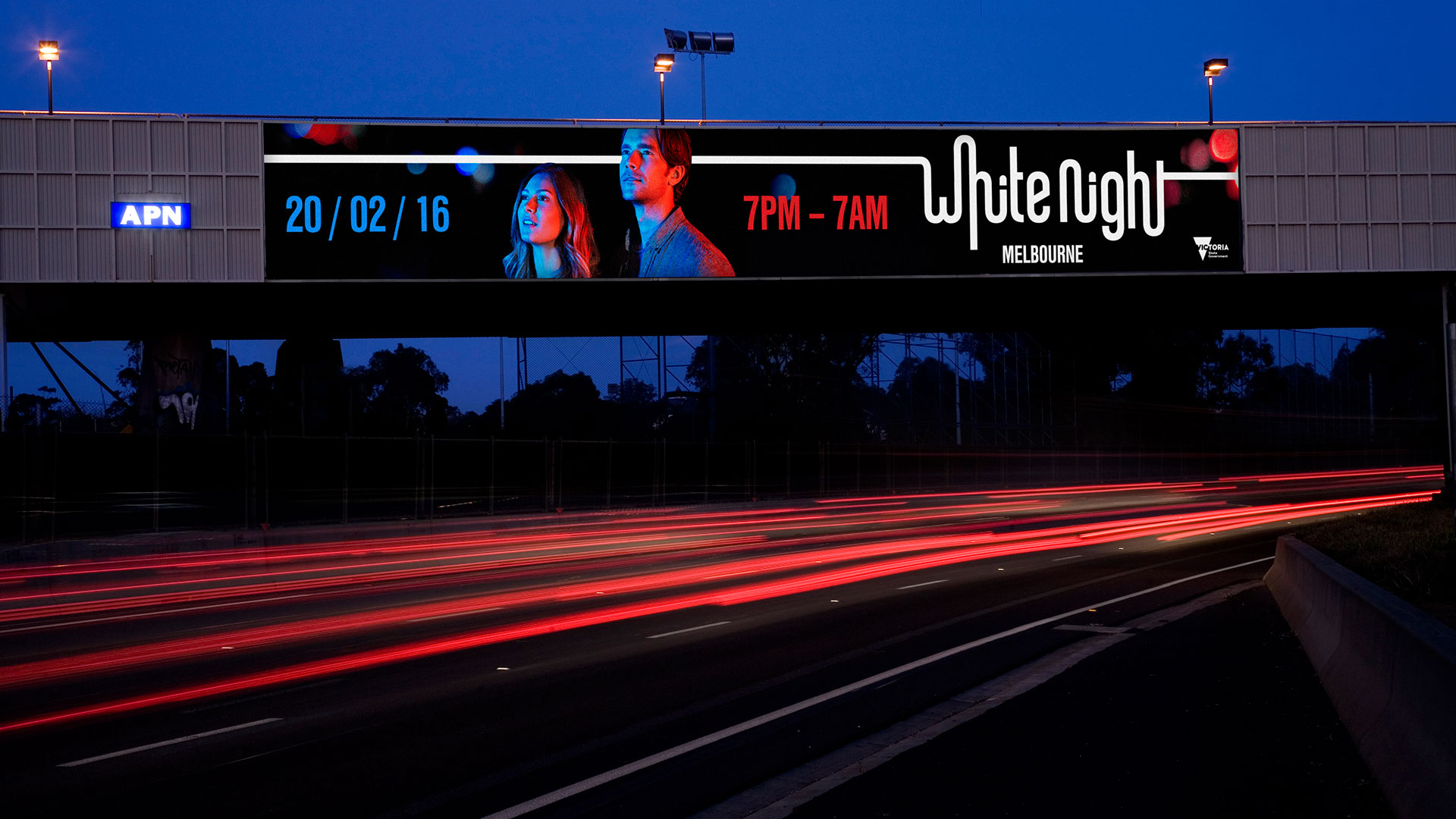 Self-titled White Night Melbourne 2016 Identity Billboard