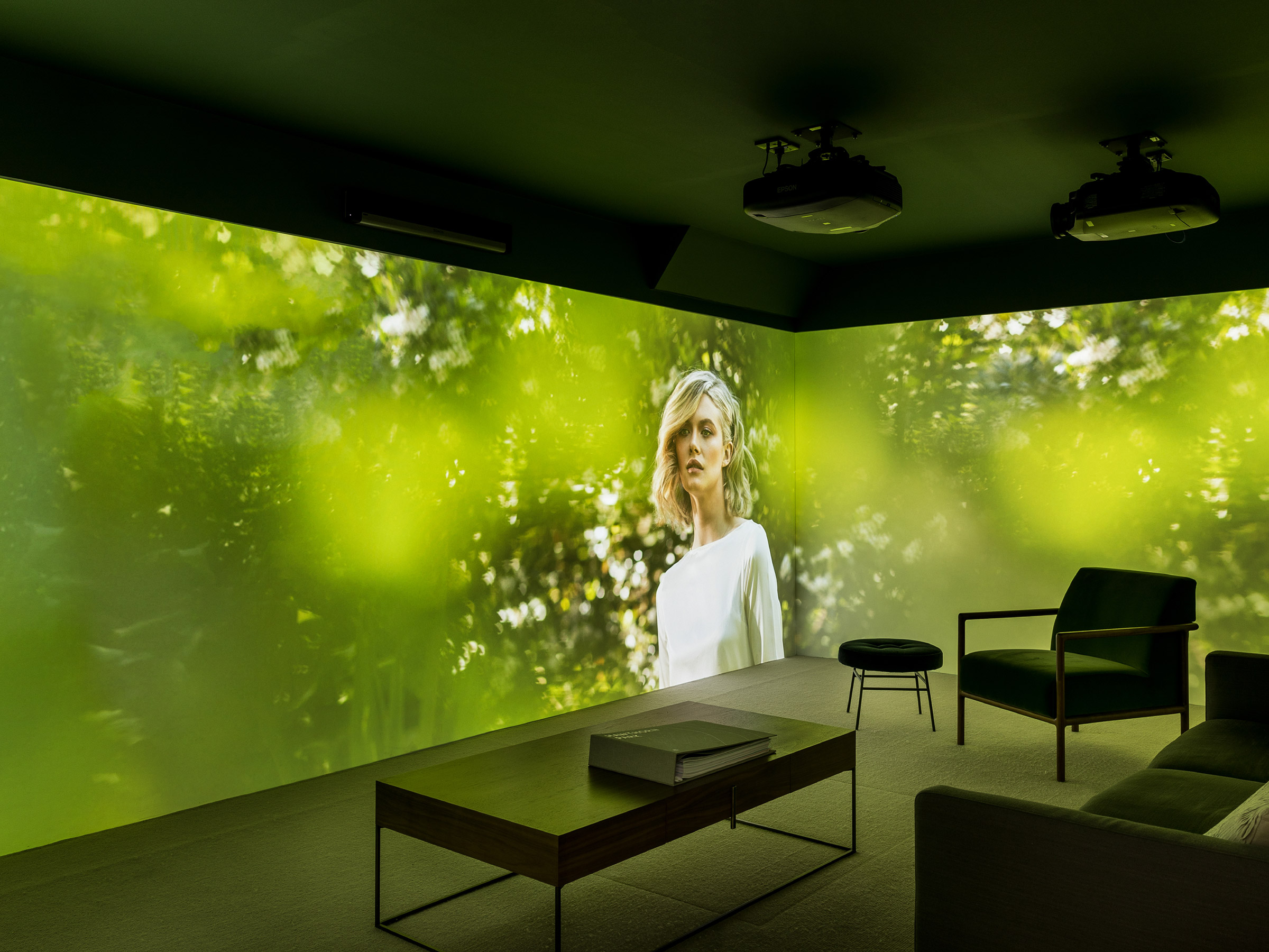 Self-titled Hawthorn Park Brand Identity Display Suite Cinema Room