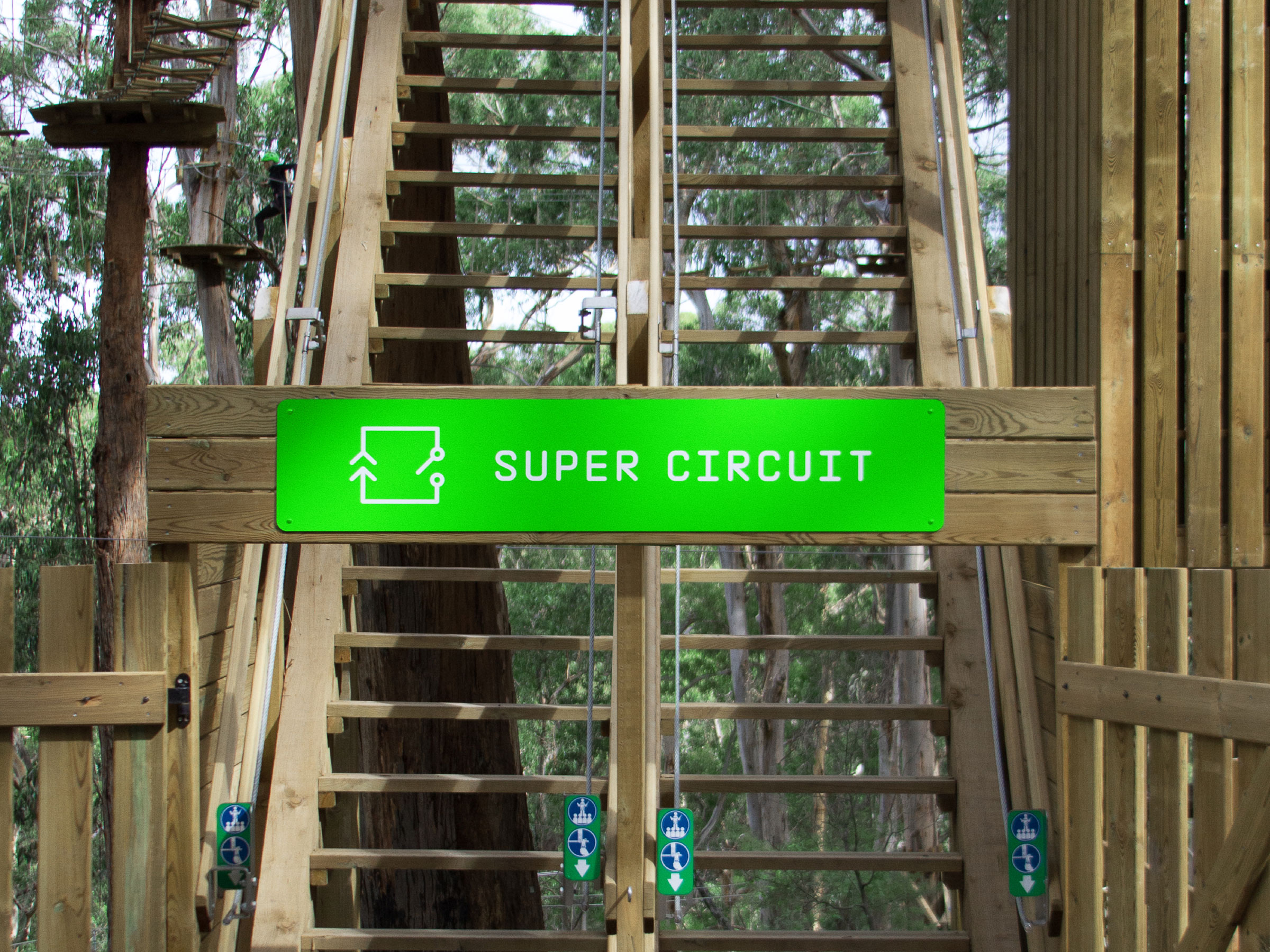 Self-titled Live Wire Park Brand Identity Signage Super Circuit