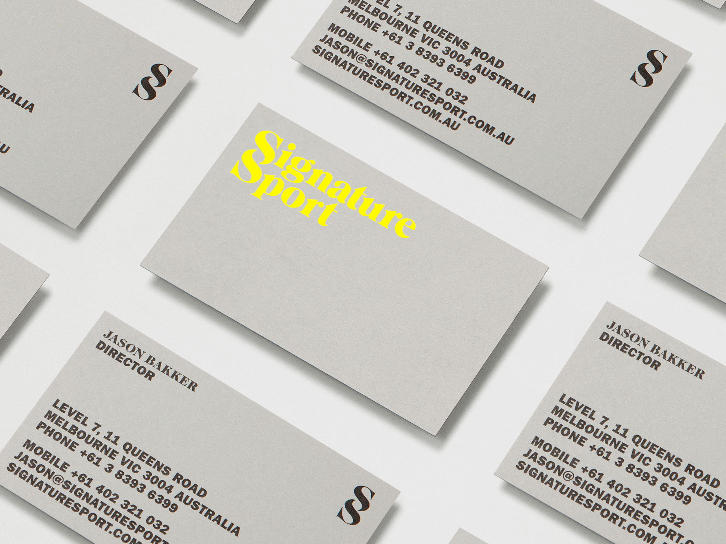 Self-titled Signature Sport Brand Identity Business Cards All