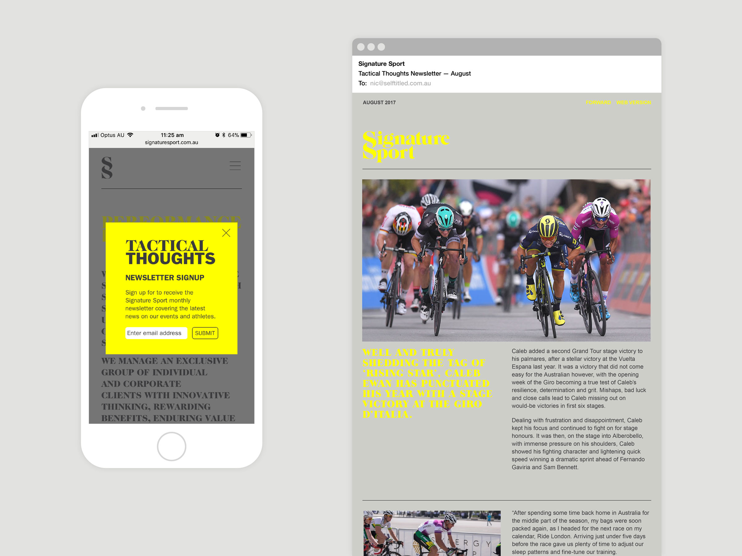 Self-titled Signature Sport Brand Identity Edm