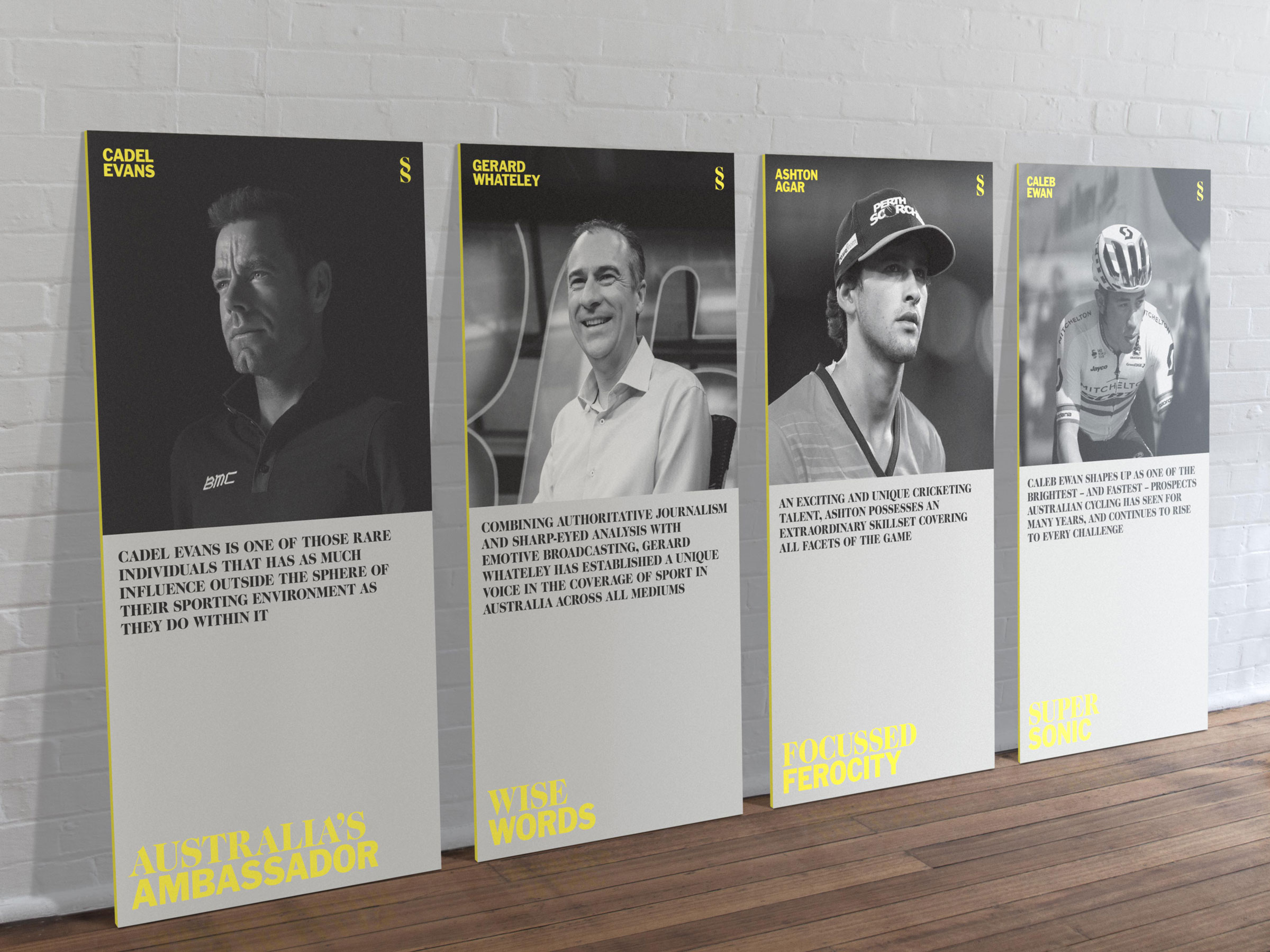 Self-titled Signature Sport Brand Identity Office Boards Web