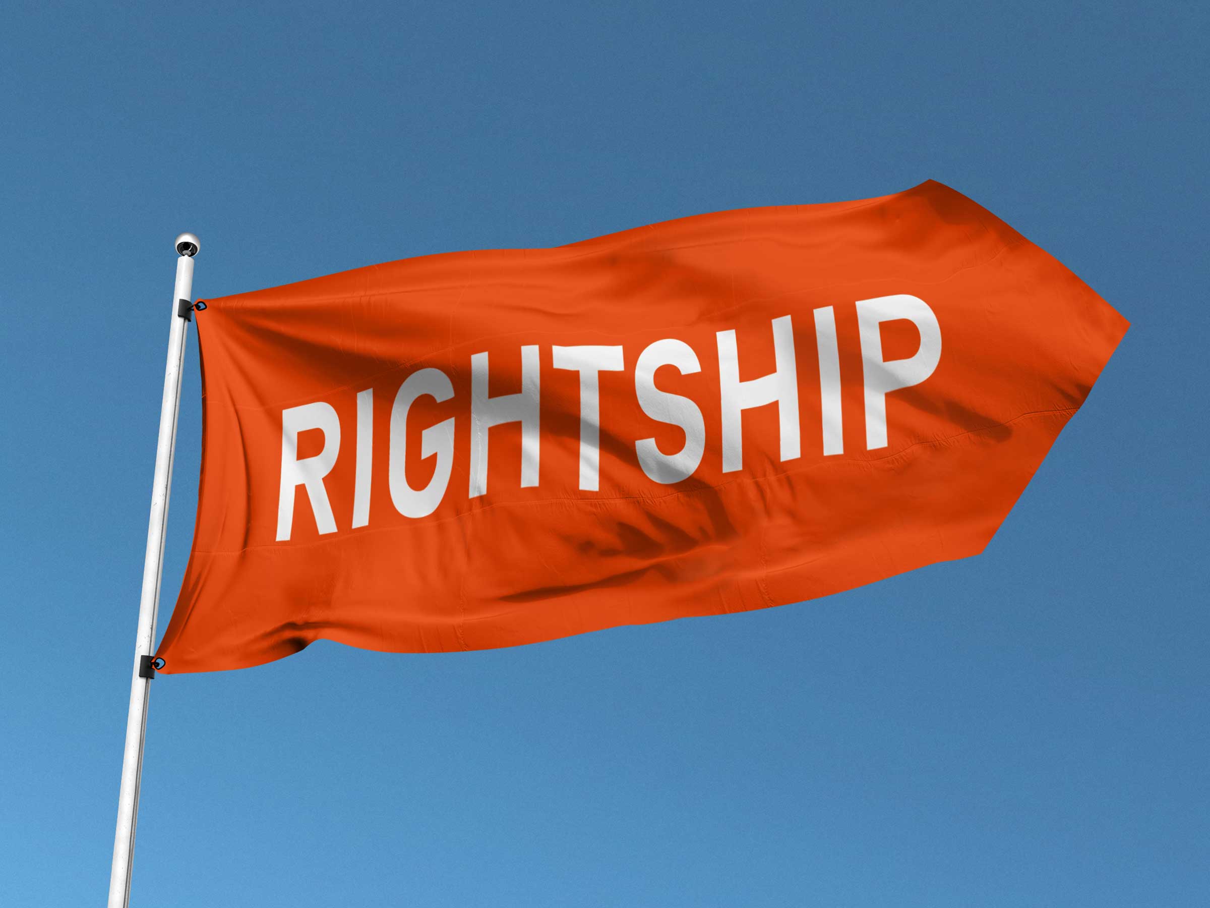 Self Titled Rightship Brand Identity Flag