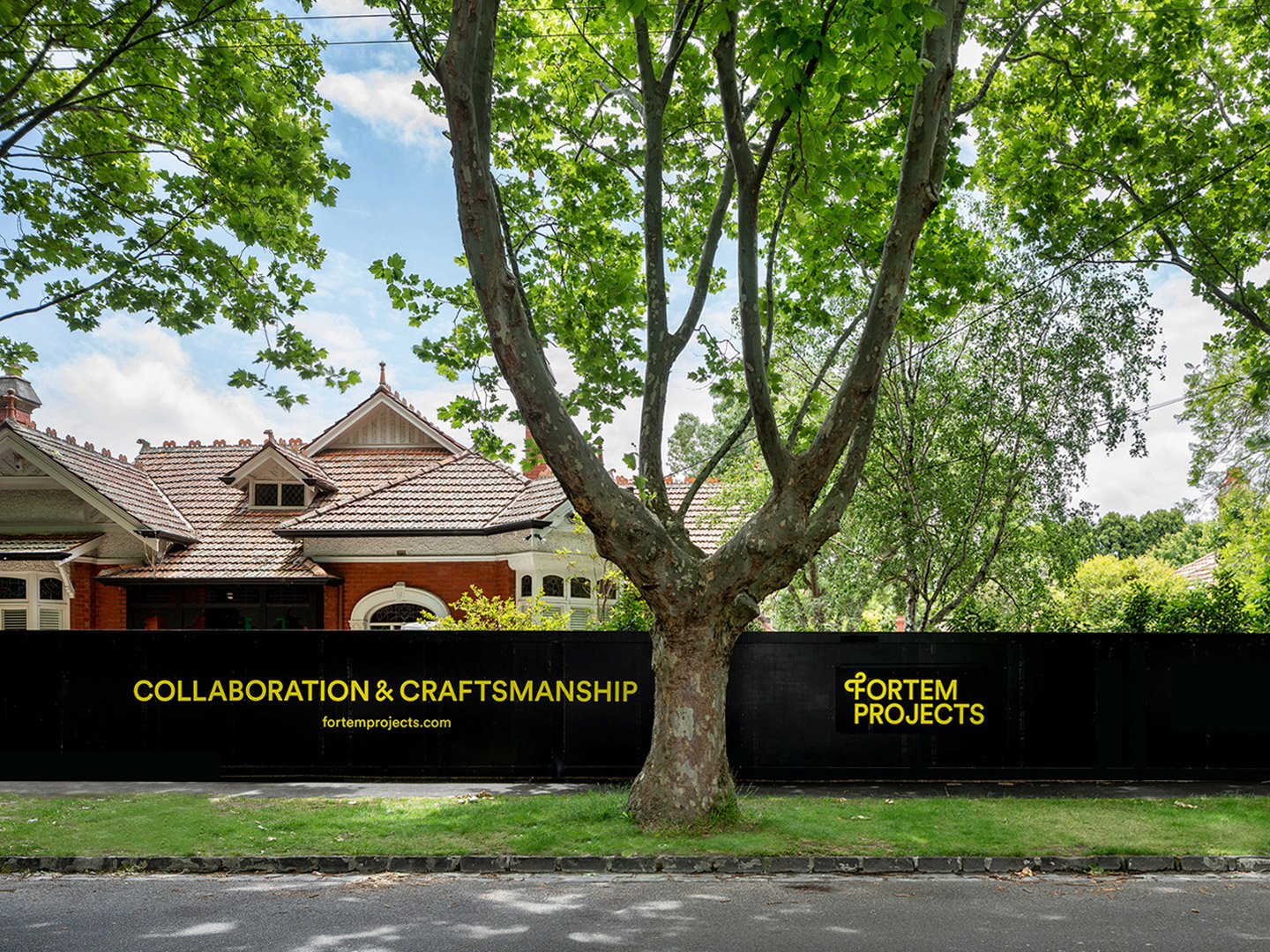 Self-titled Fortem Brand Identity Hoarding