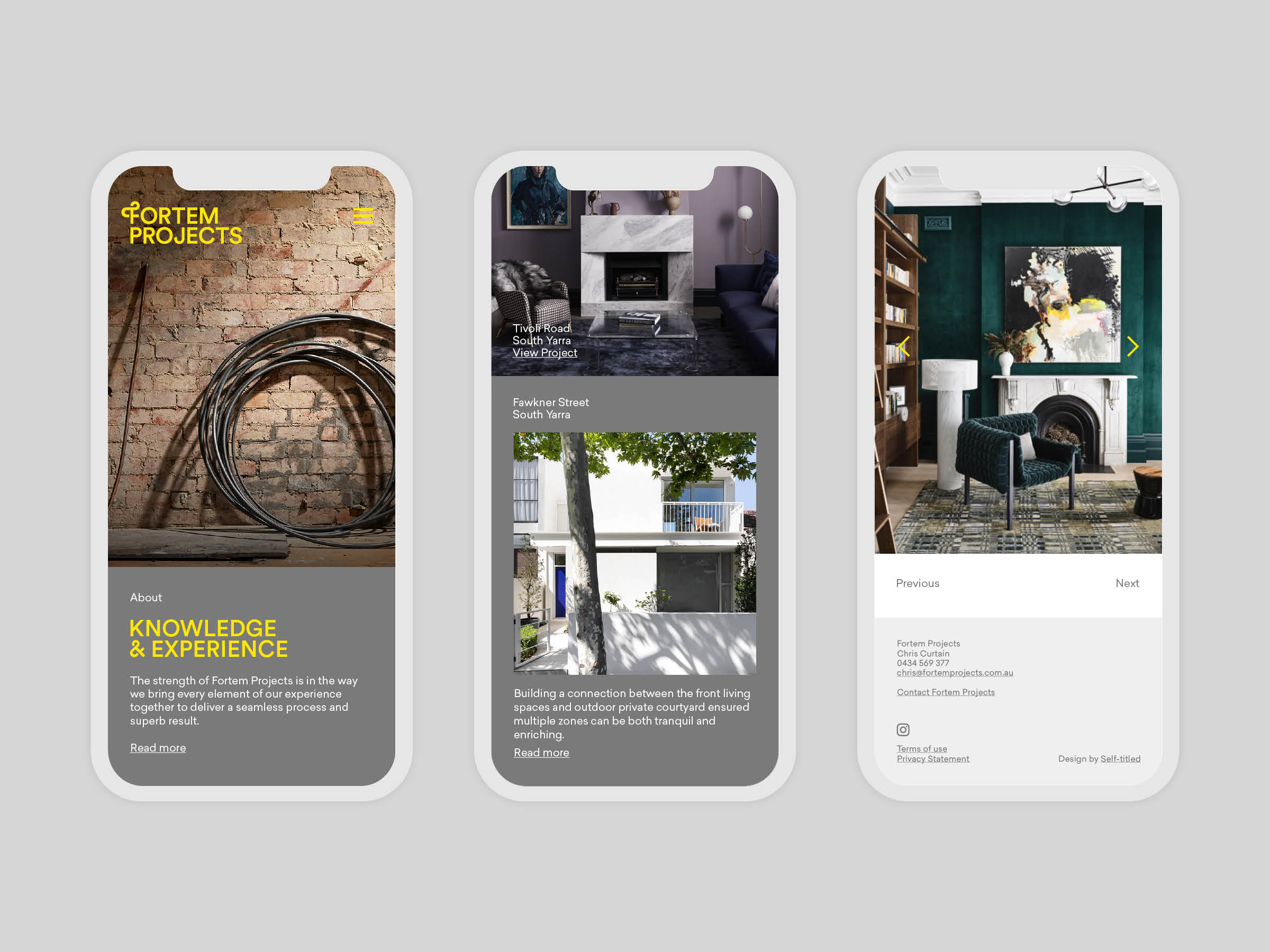Self-titled Fortem Brand Identity Website Mobile 01