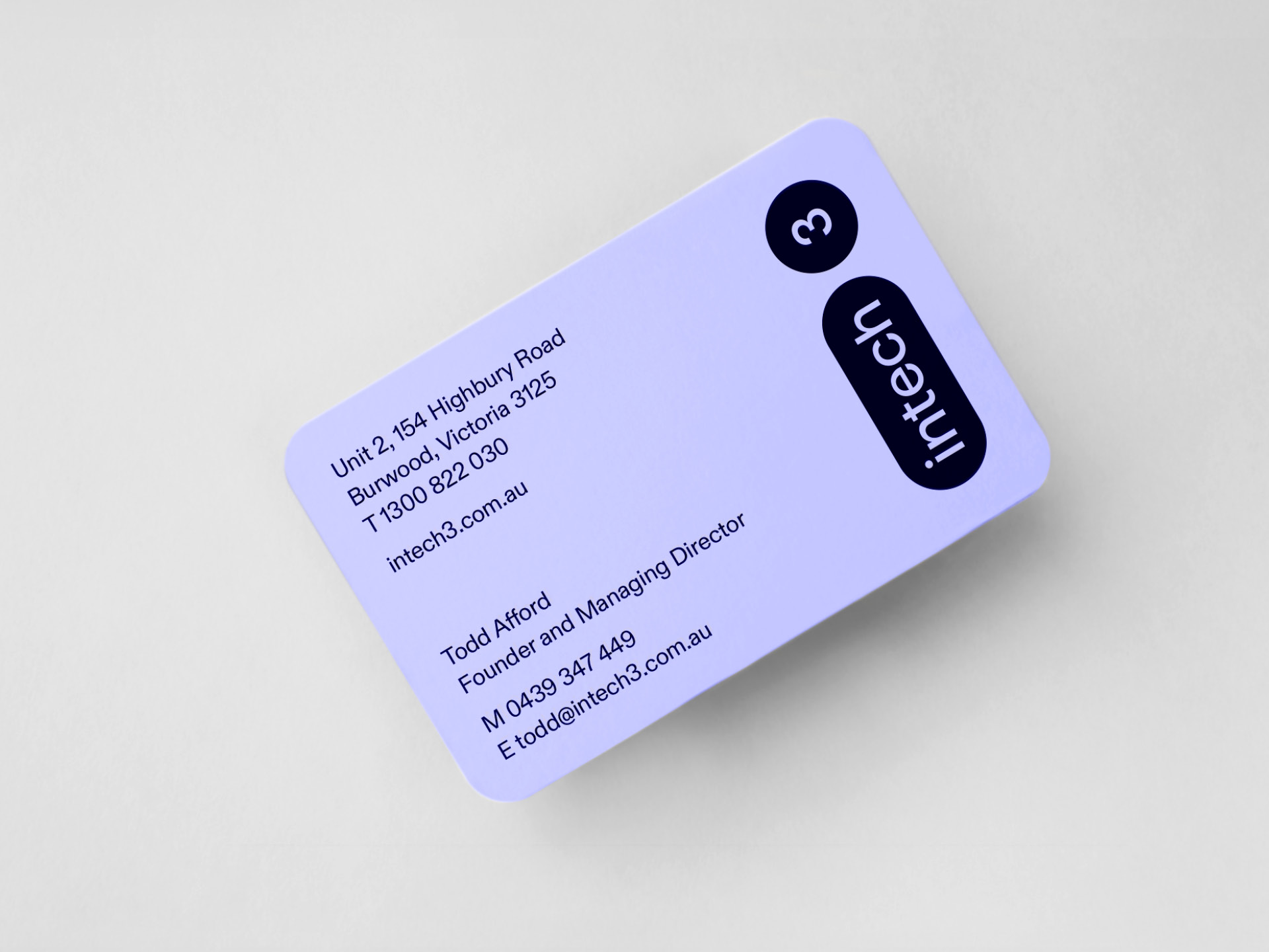 Selftitled Intech3 Brand Business Cards