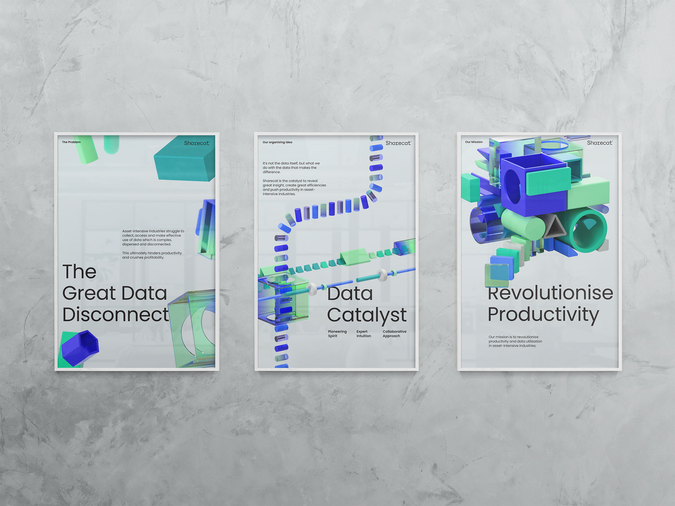 Self-titled Sharecat Brand Framed Posters