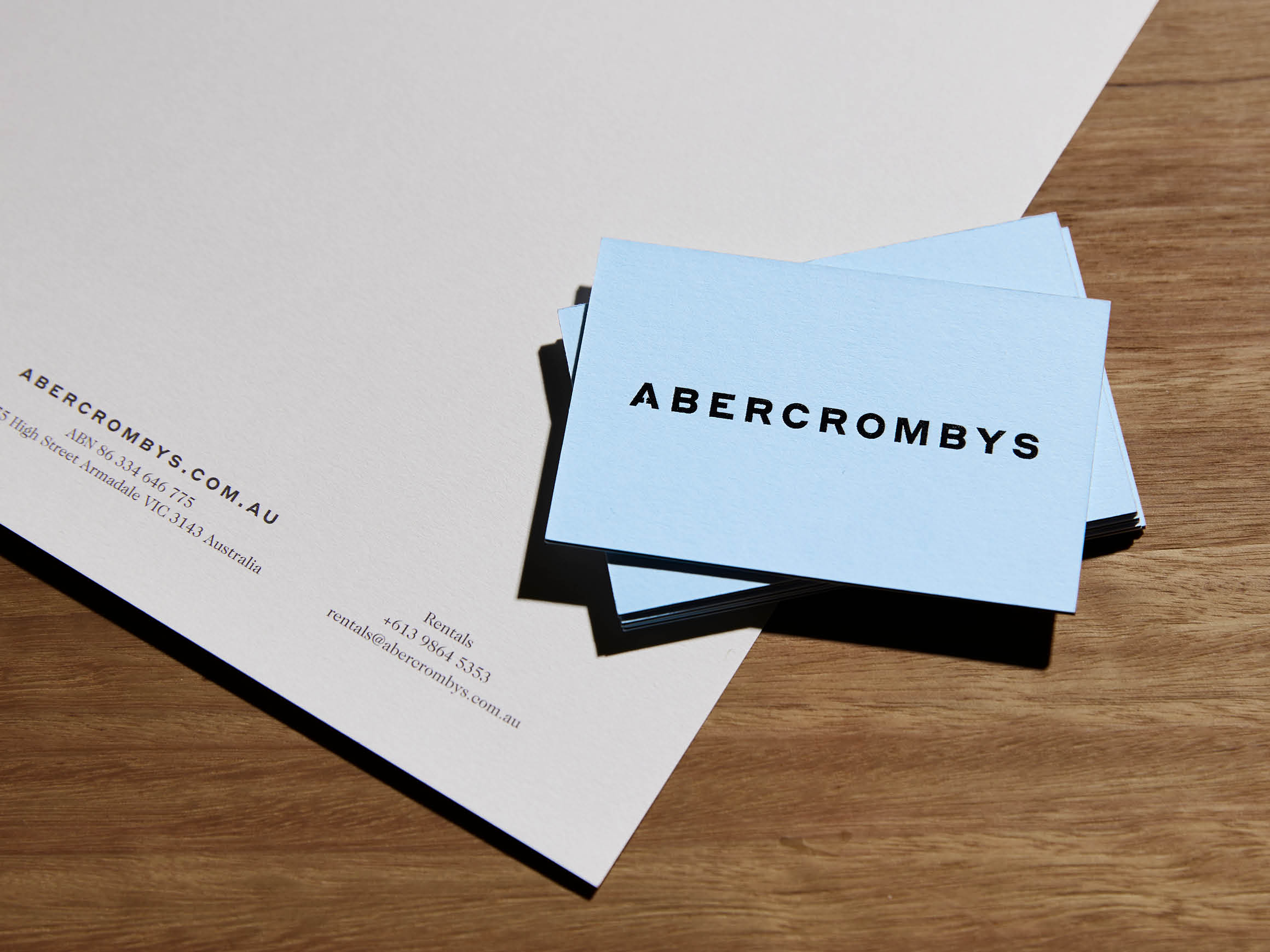 Self-titled Abercrombys Brand Businesscards