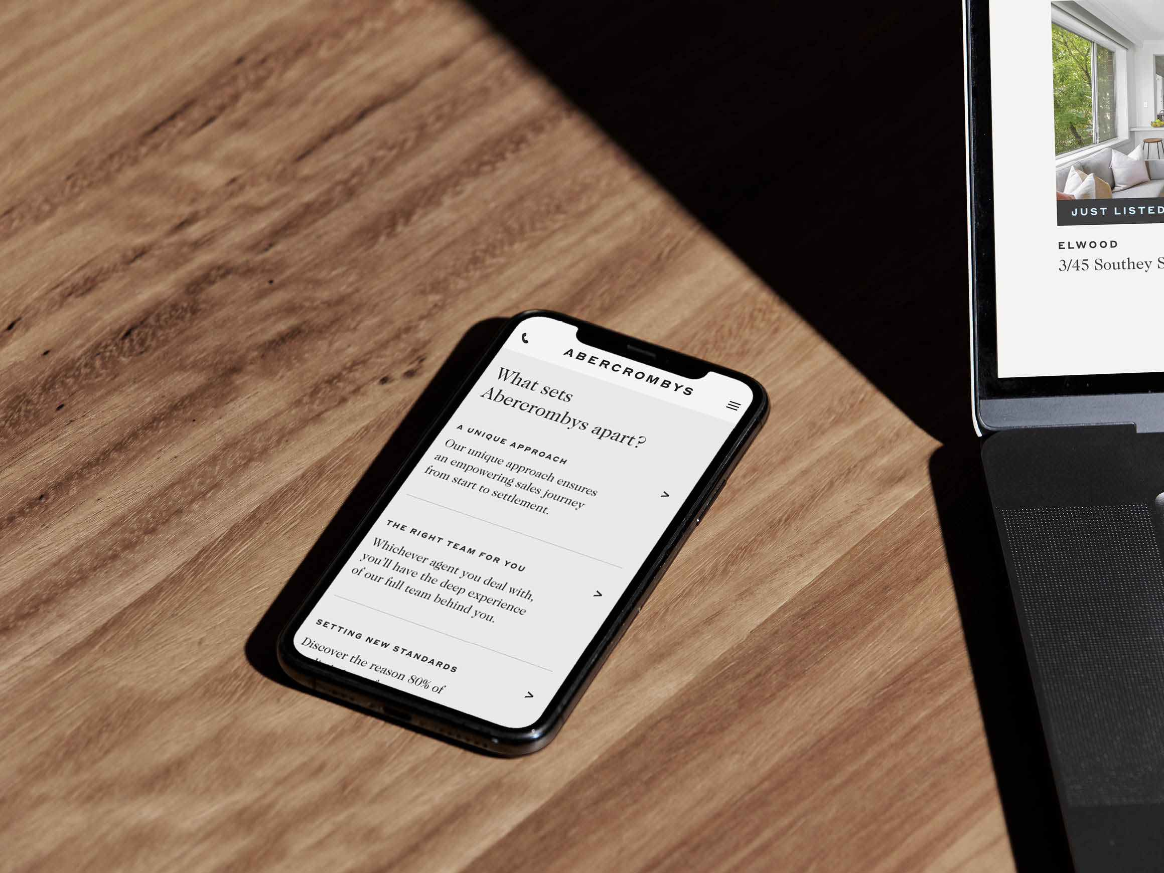 Self-titled Abercrombys Brand Website Phone