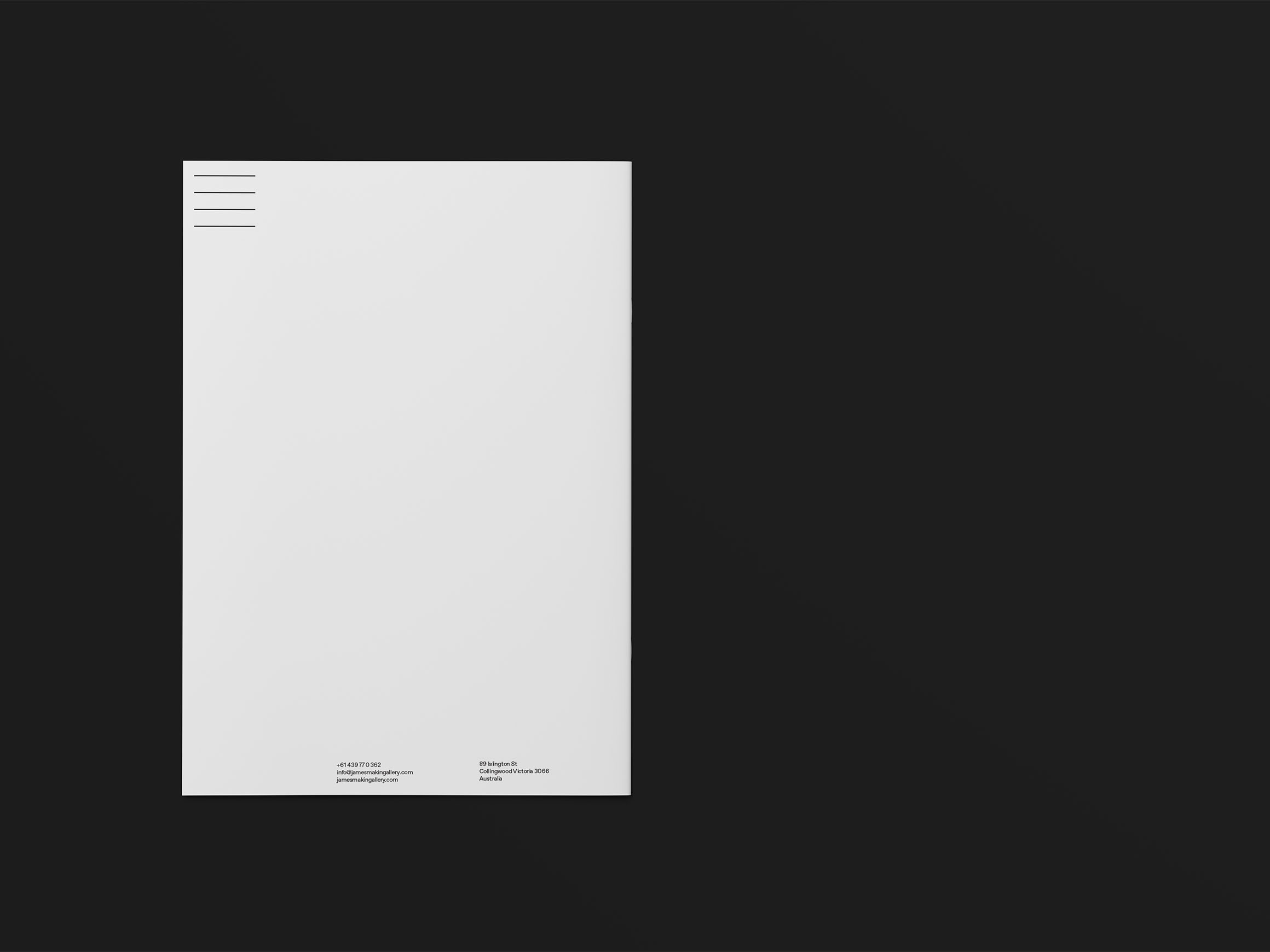 Self-titled James Makin Gallery Brochure 16