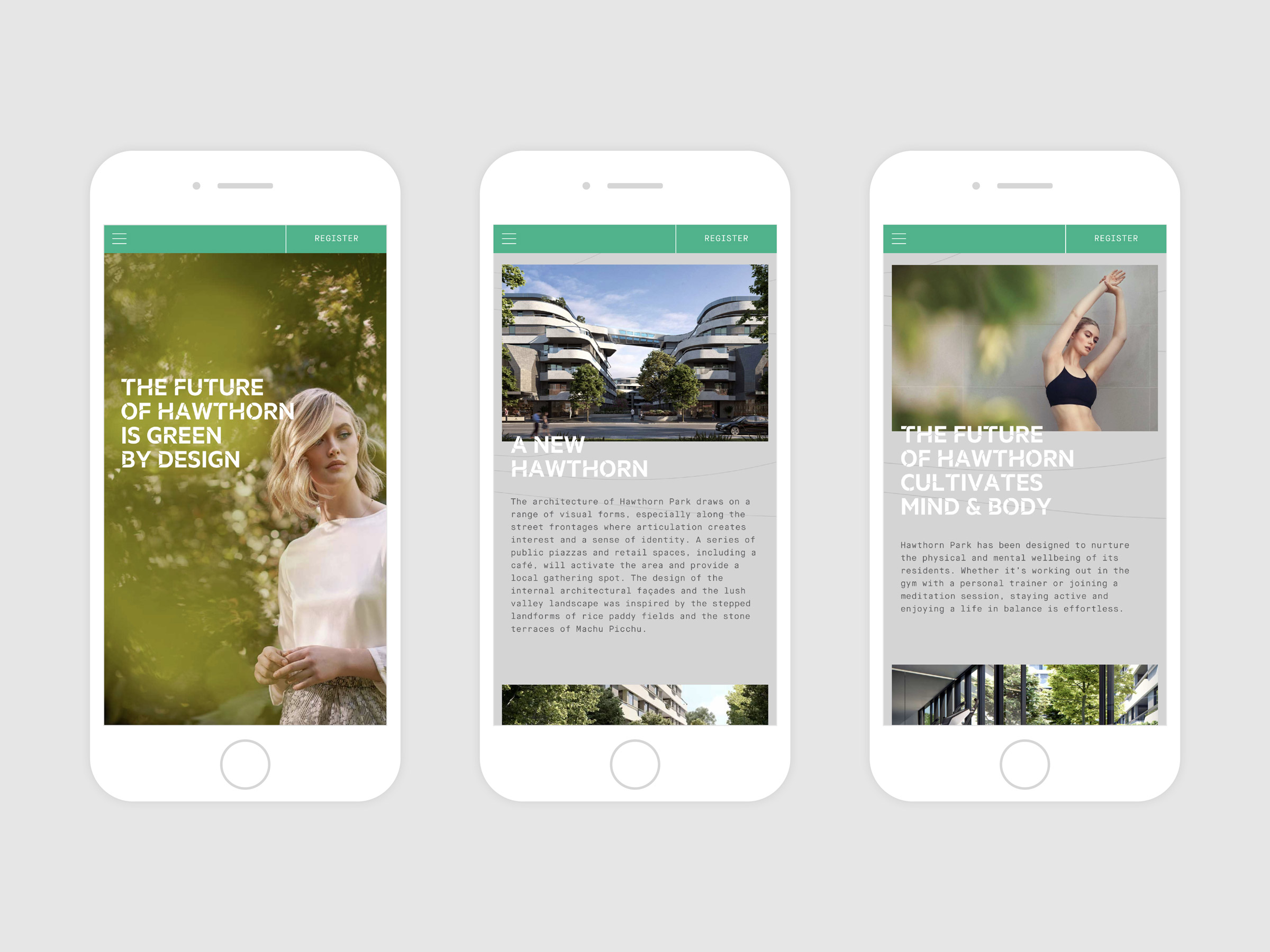 Self Titled Hawthorn Park Brand Identity Website Mobile