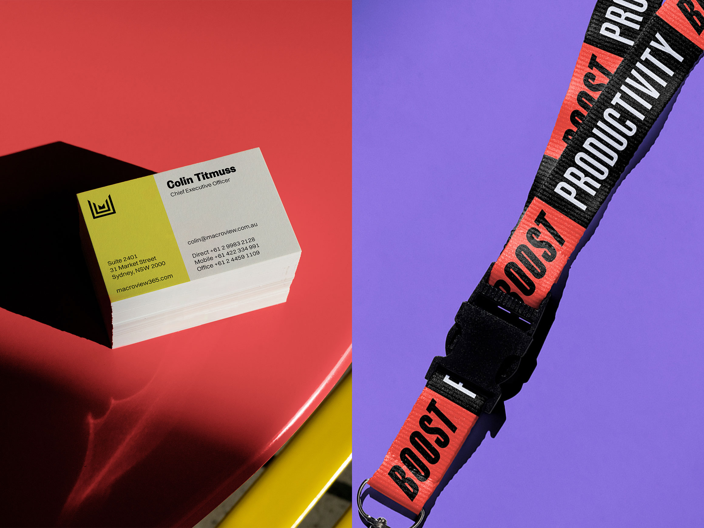 Self-titled Macroview Lanyard Business Card