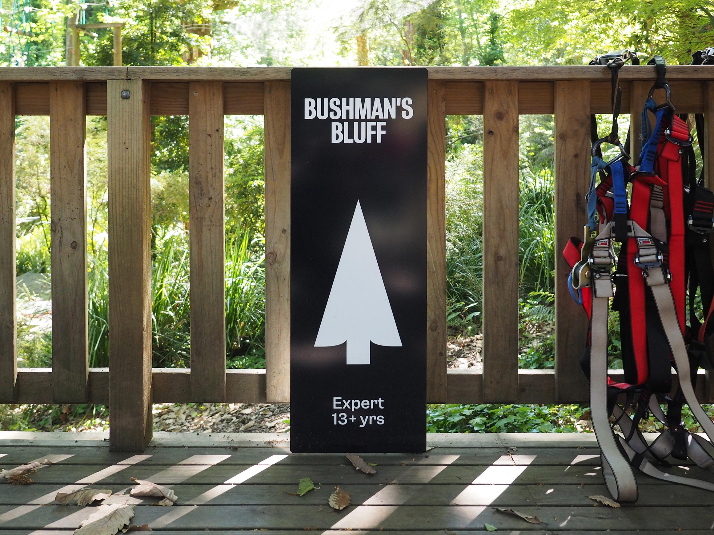 Self-titled Treetops Adventure Signage Black Bushmans Bluff