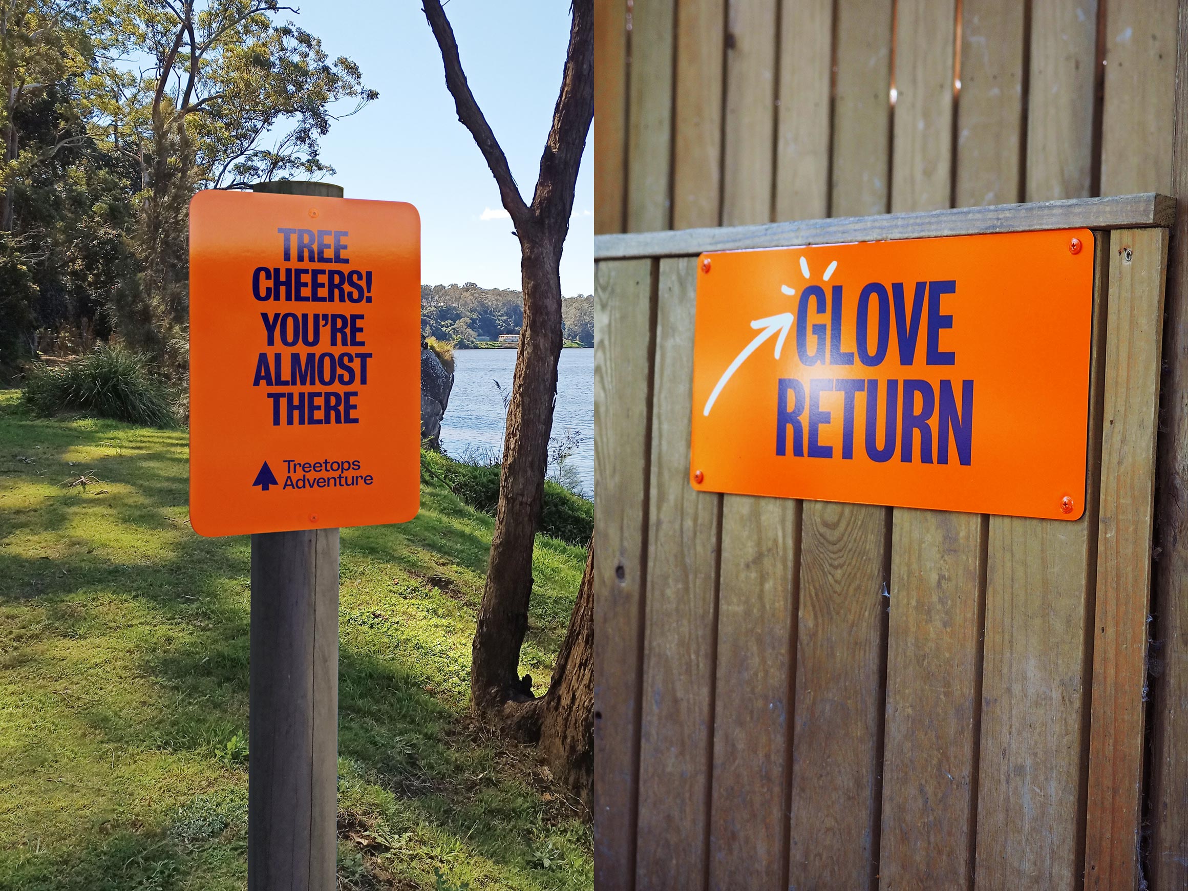 Self-titled Treetops Adventure Signage Glove Return