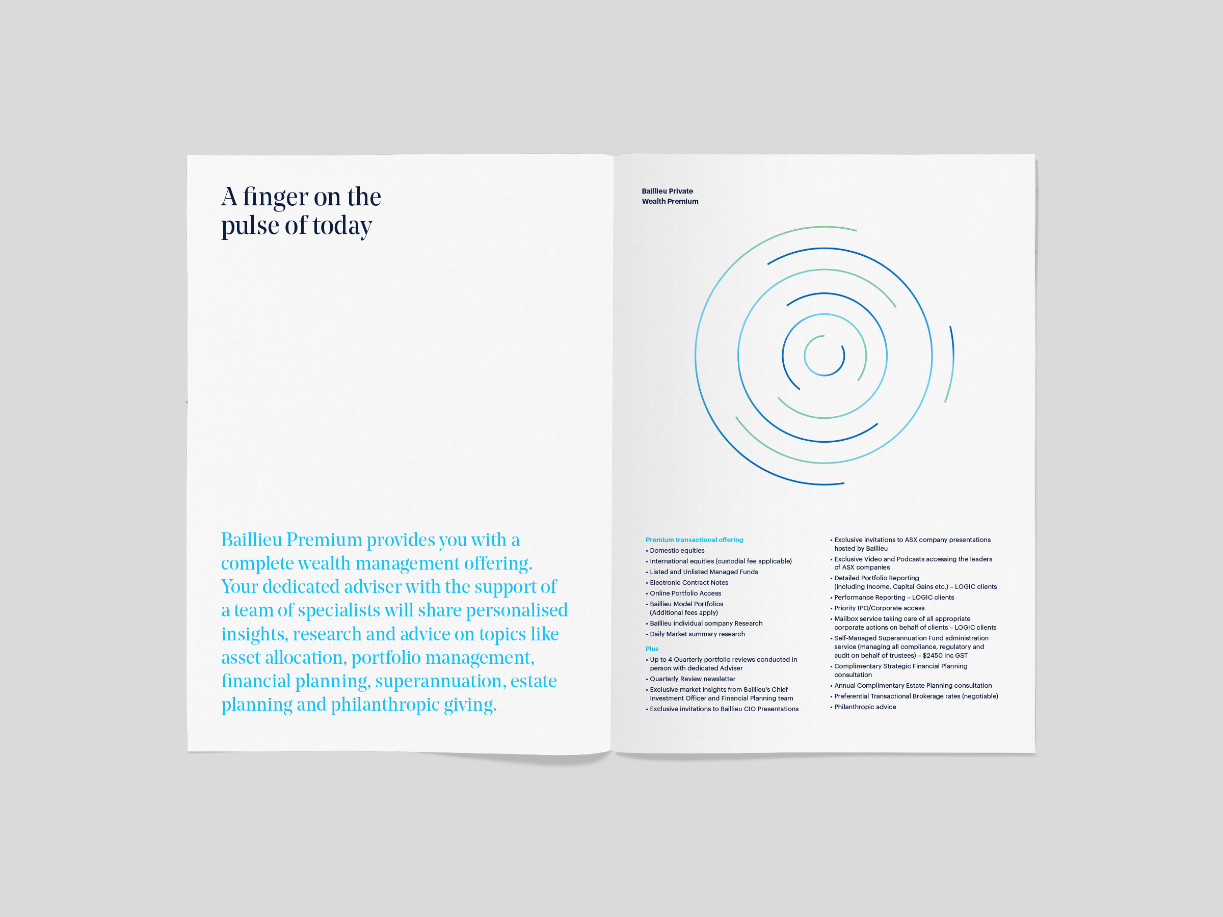 Self-titled Baillieu Brand Identity Brochure Spread 4