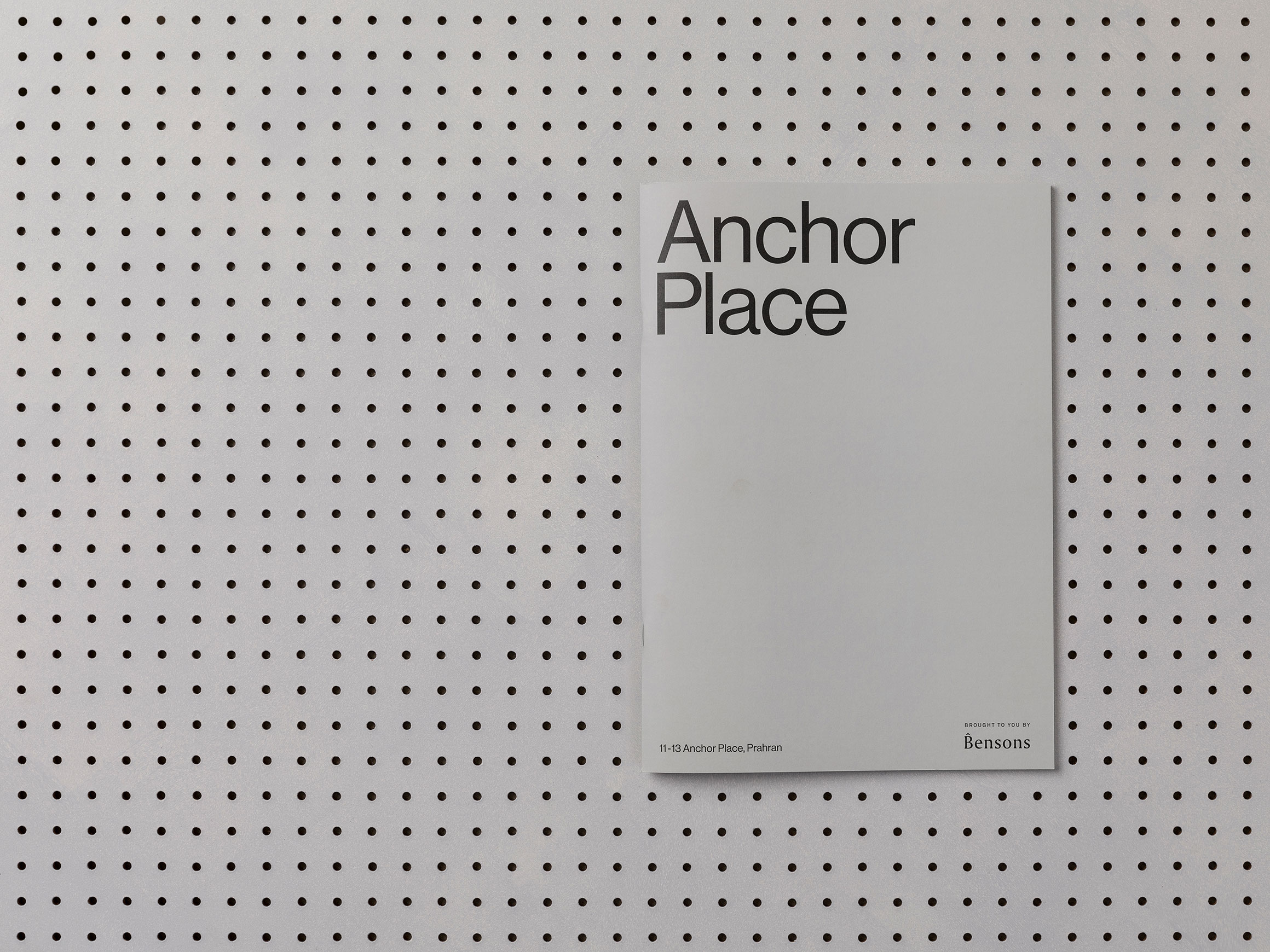 Self Titled Bensons Anchor Place Brochure Front