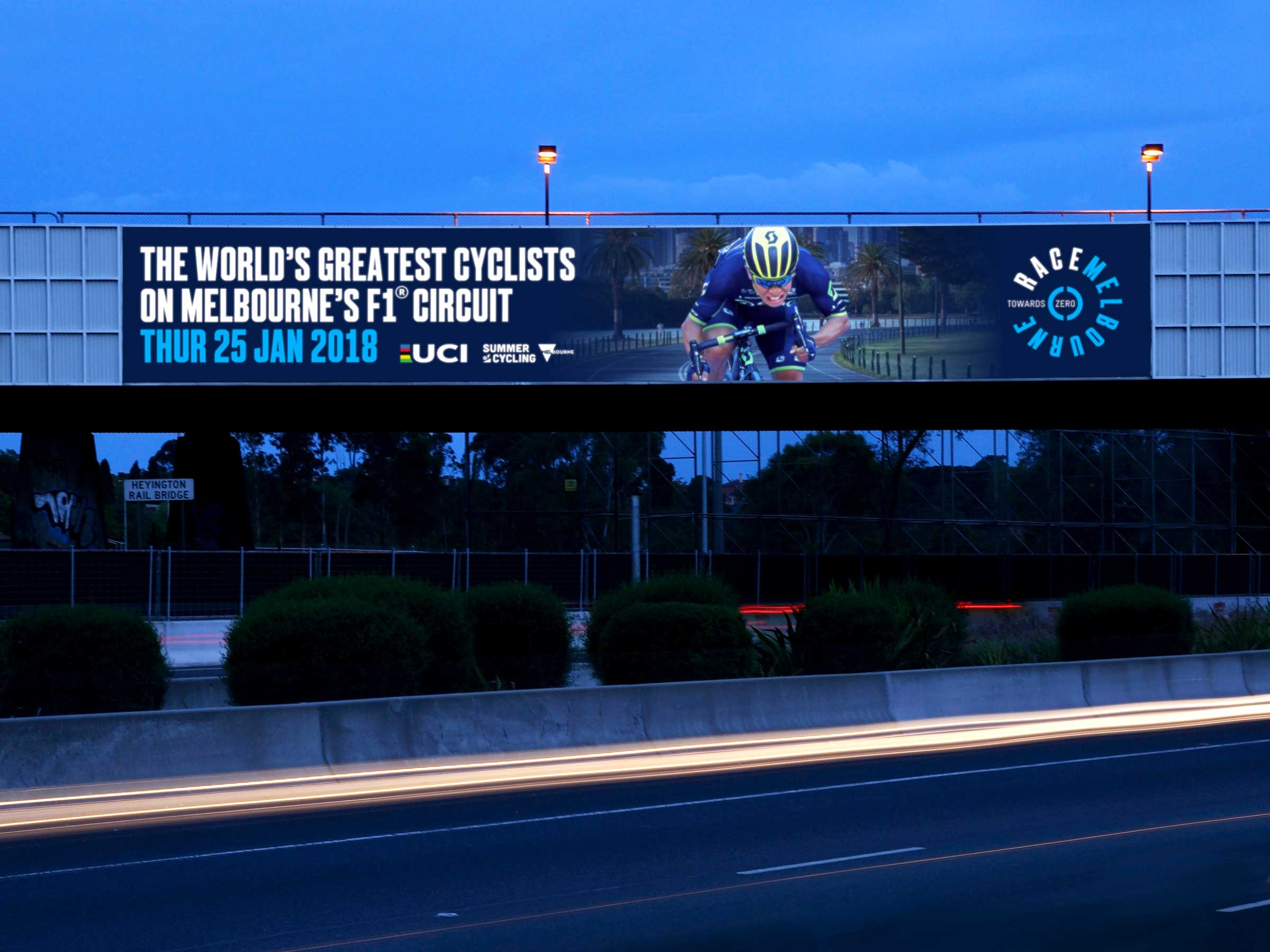 Self-titled Cadel Evans Great Ocean Road Race Brand Identity Race Melbourne Billboard
