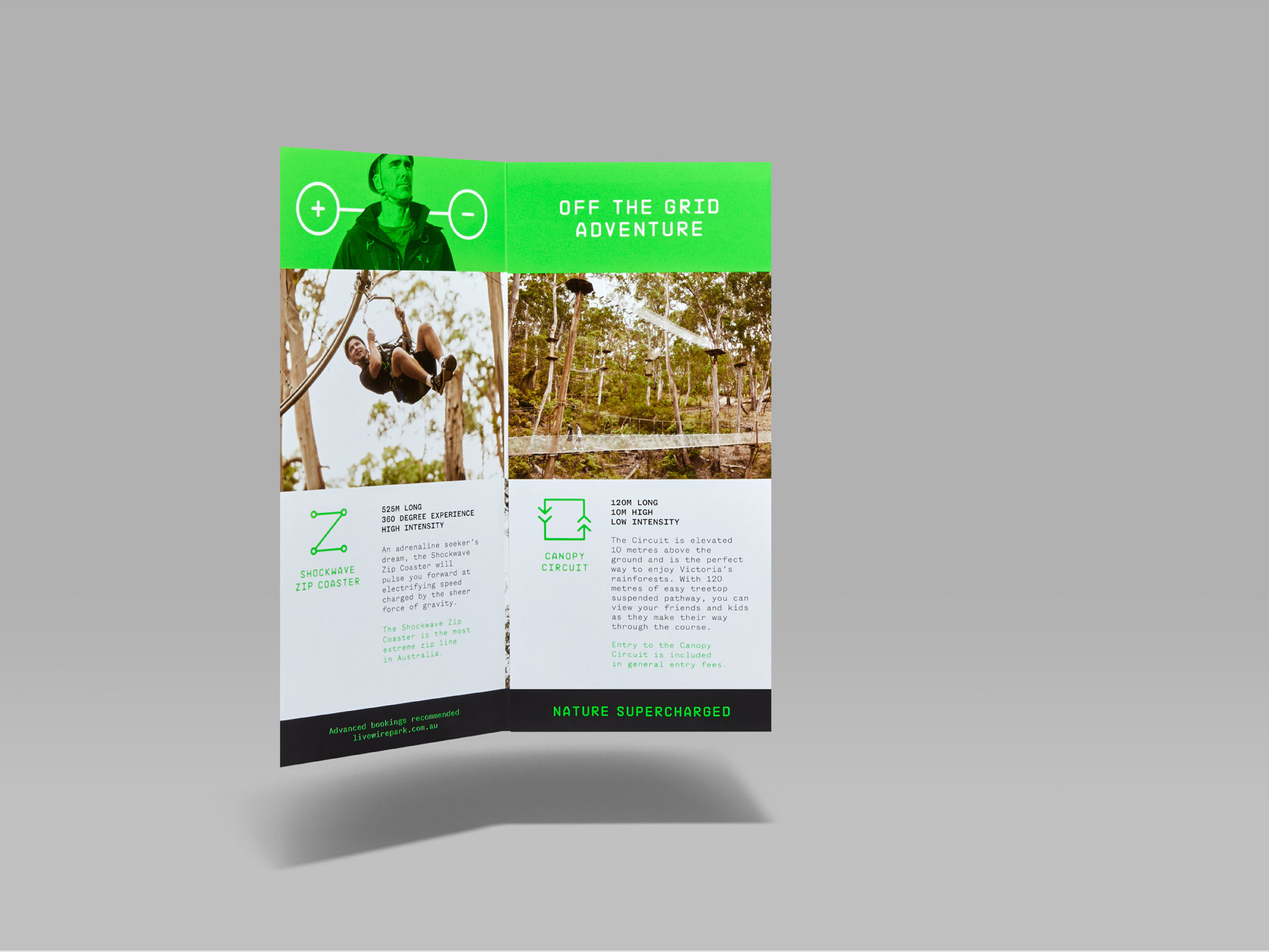 Self-titled Live Wire Park Brand Identity Brochure 2