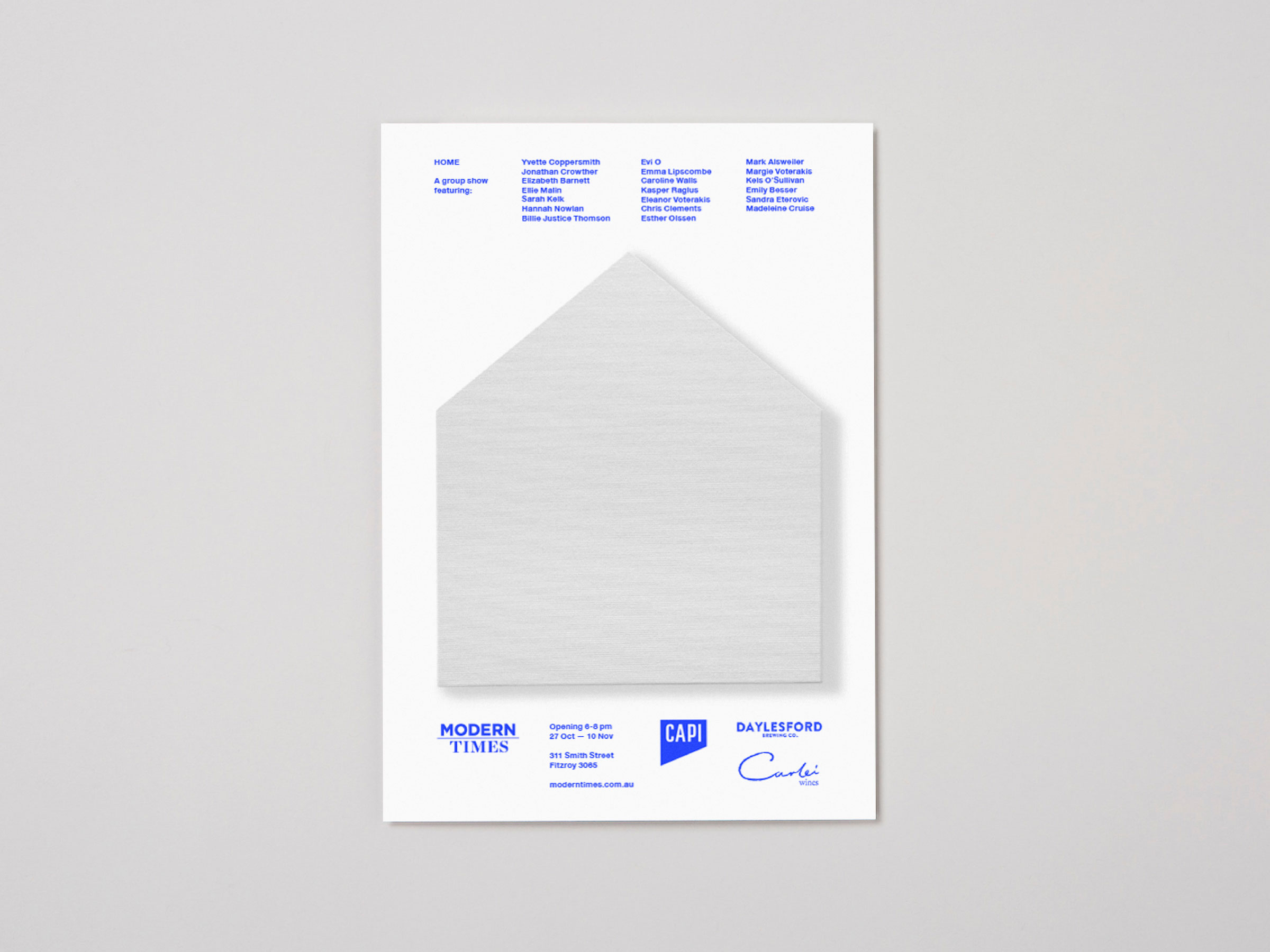 Self-titled Modern Times Brand Identity Exhibition Invite 1