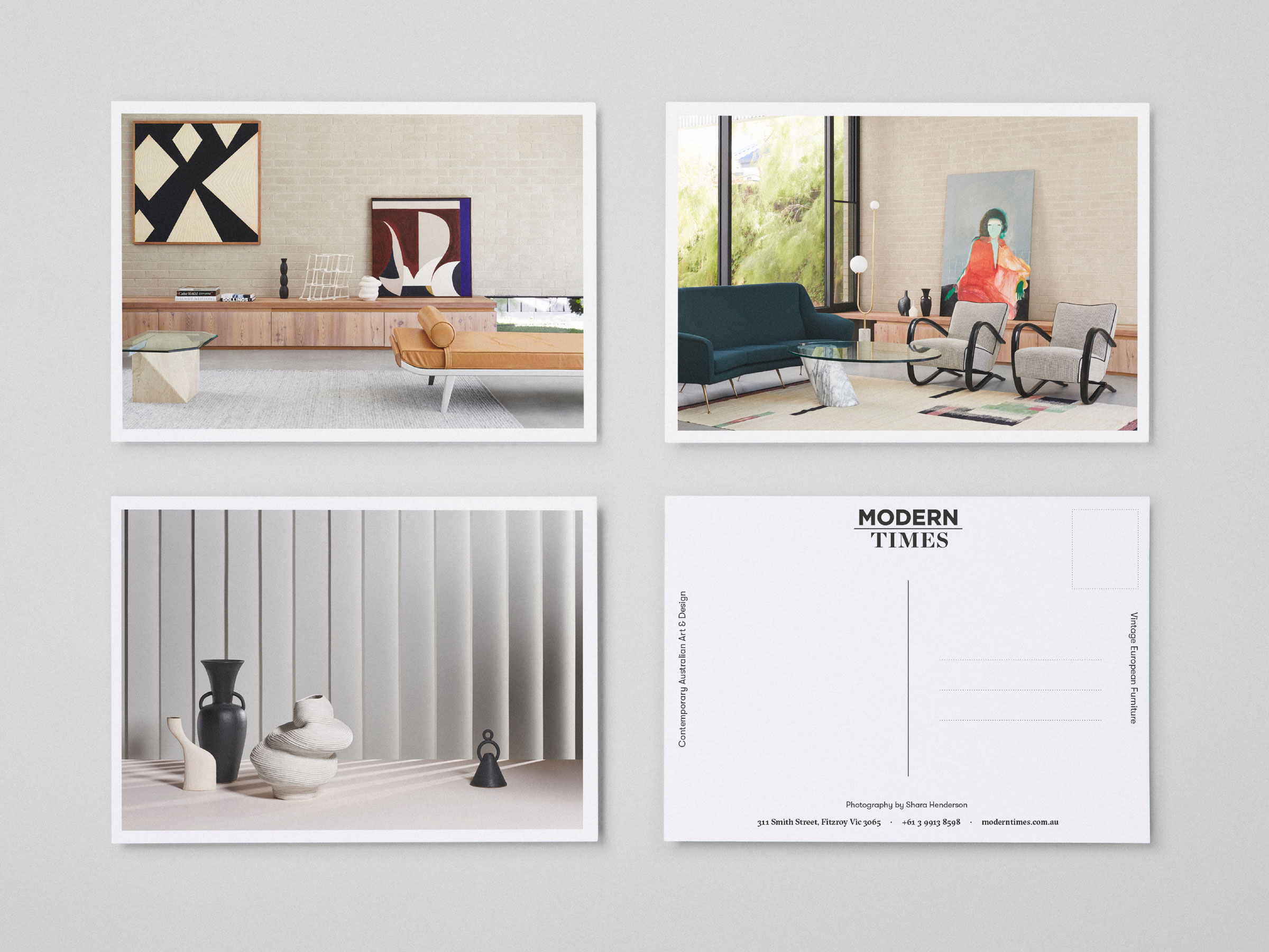 Self-titled Modern Times Brand Identity Postcards Stl 2