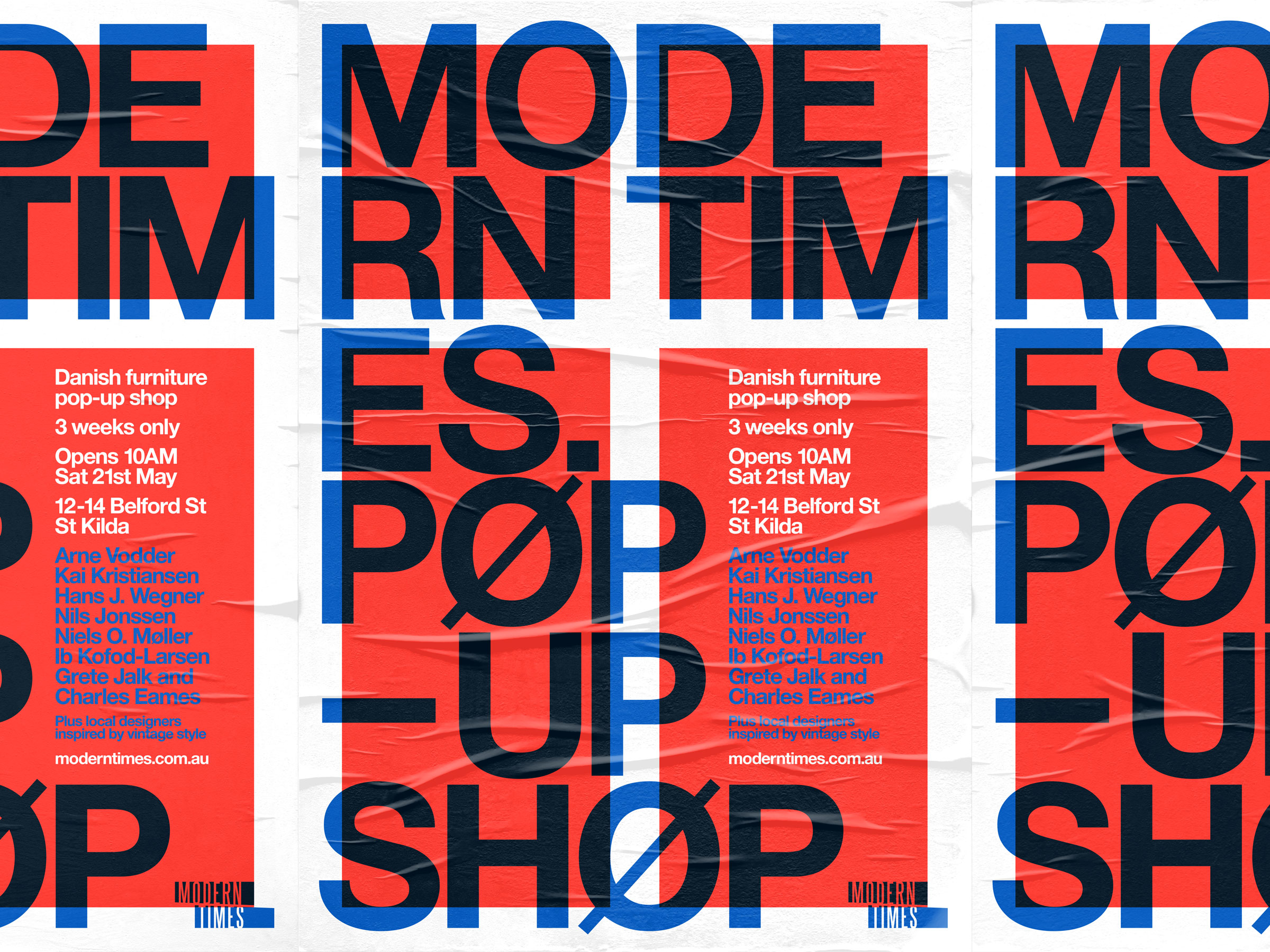 Self-titled Modern Times Brand Identity Street Posters 01b