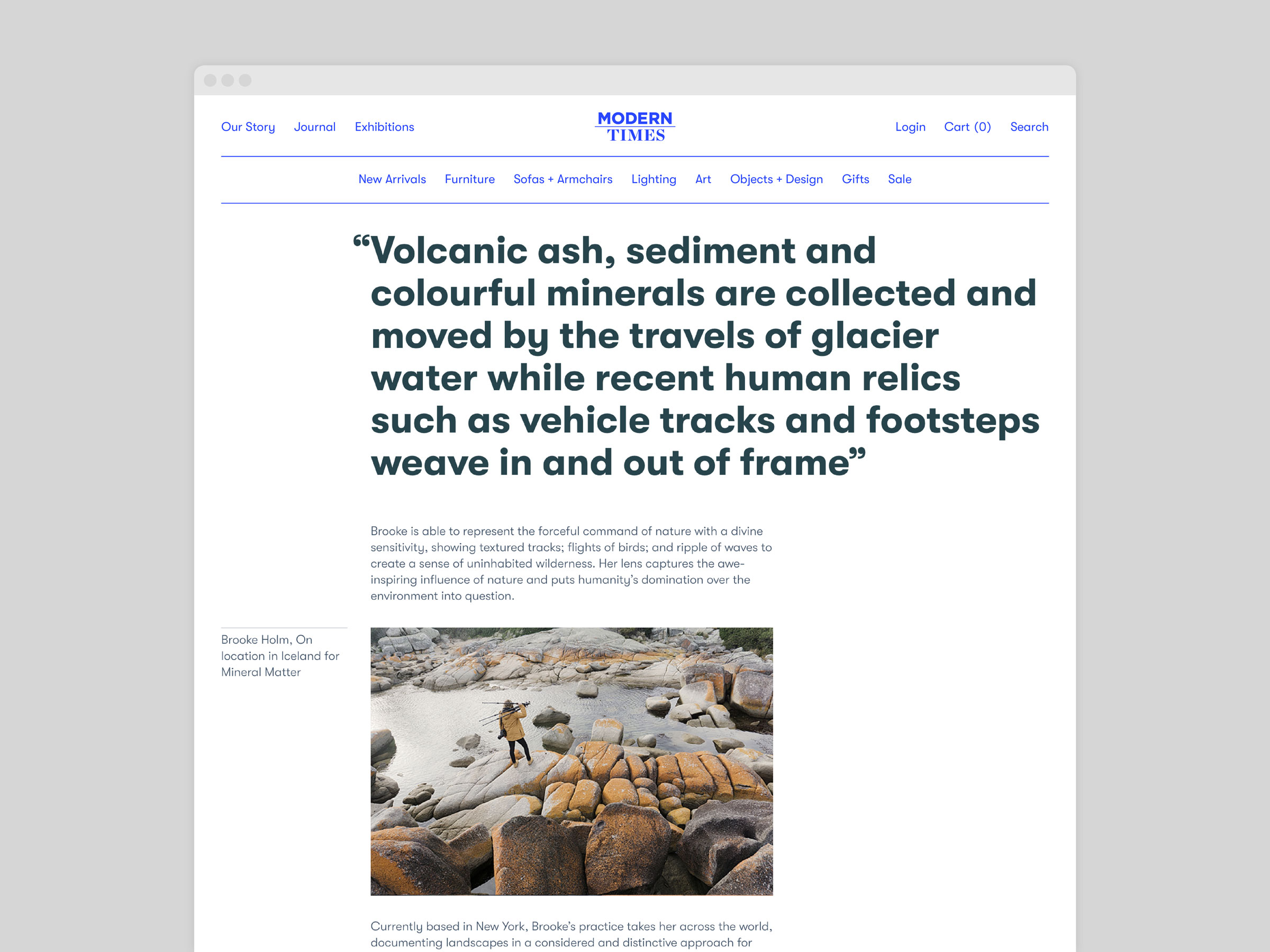 Self-titled Modern Times Brand Identity Website Exhibition Post 2