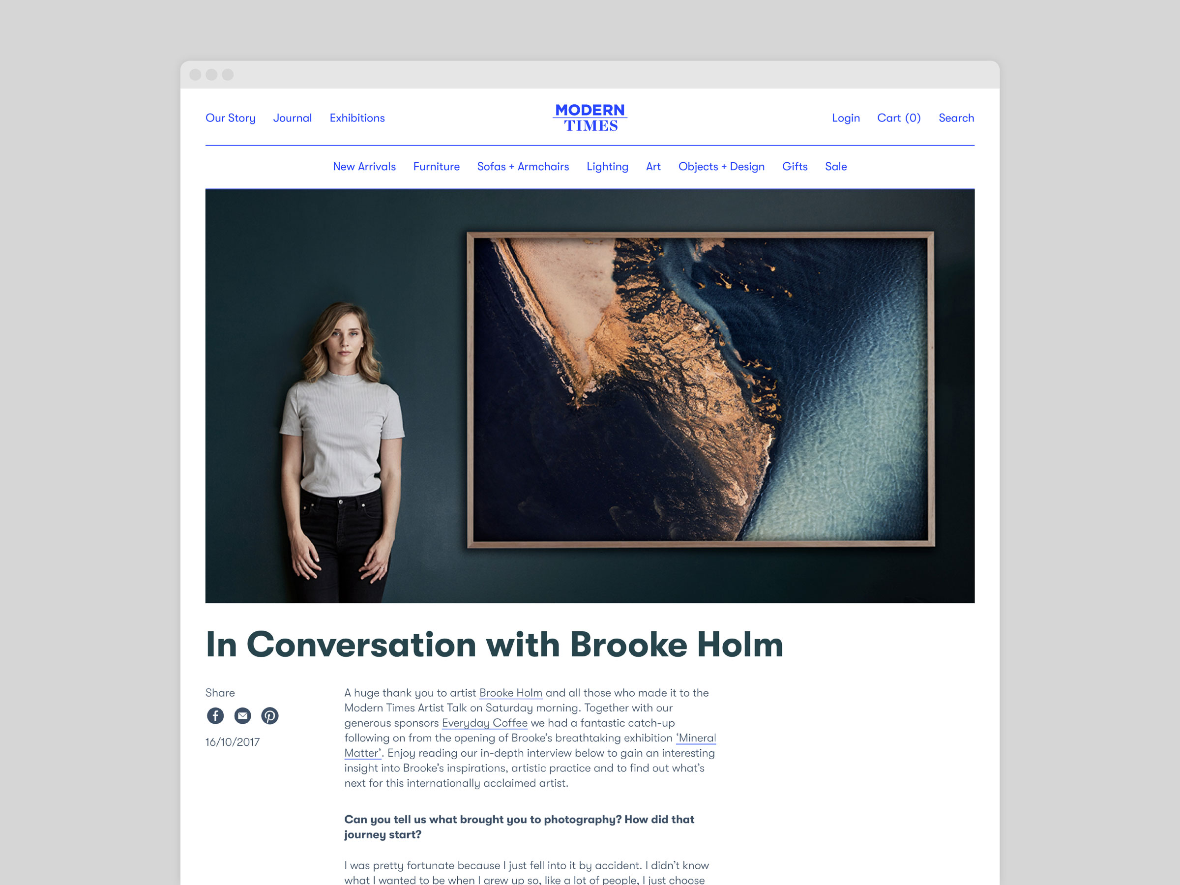 Self-titled Modern Times Brand Identity Website In Conversation Holm