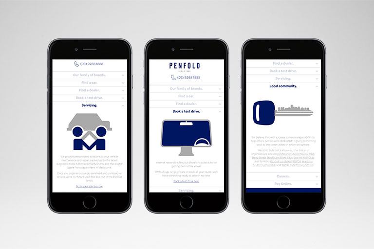 Self-titled Penfold Motors Brand Identity Websitemobile Mobile