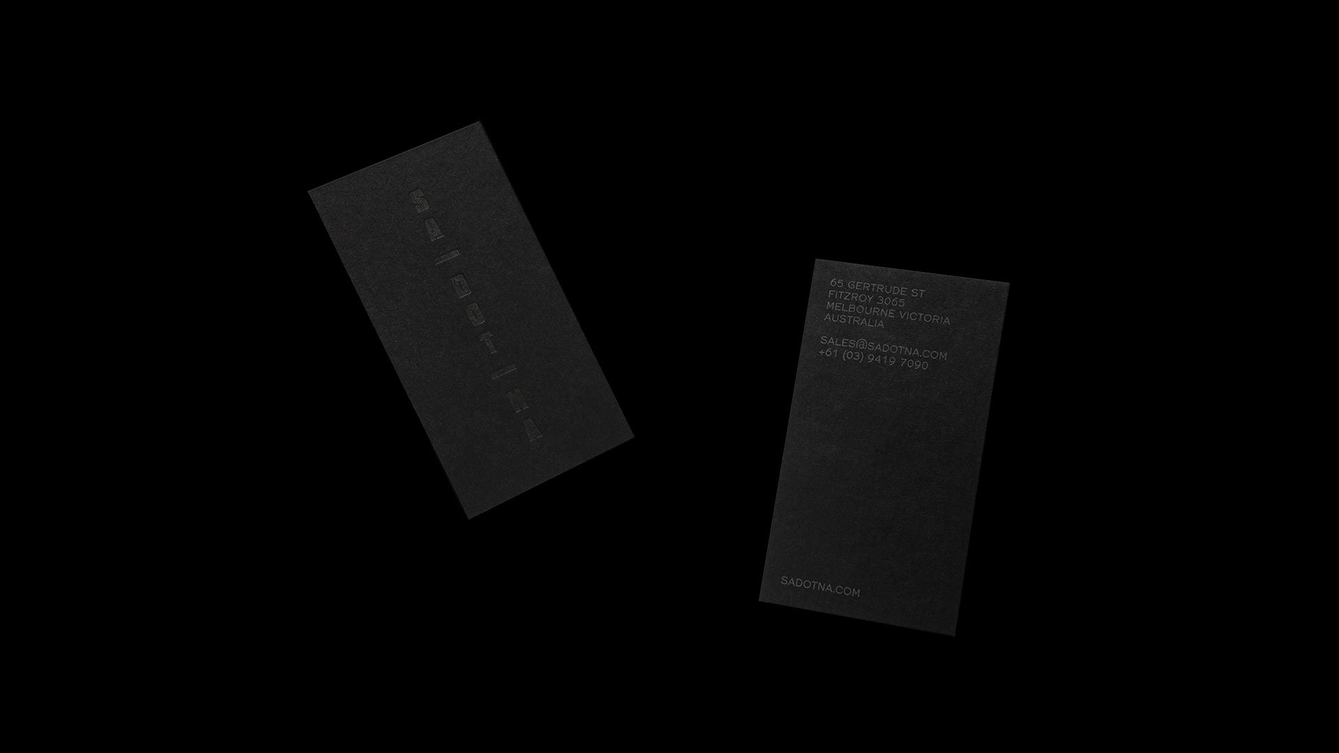 Self-titled Sa Dot Na Brand Identity Business Card