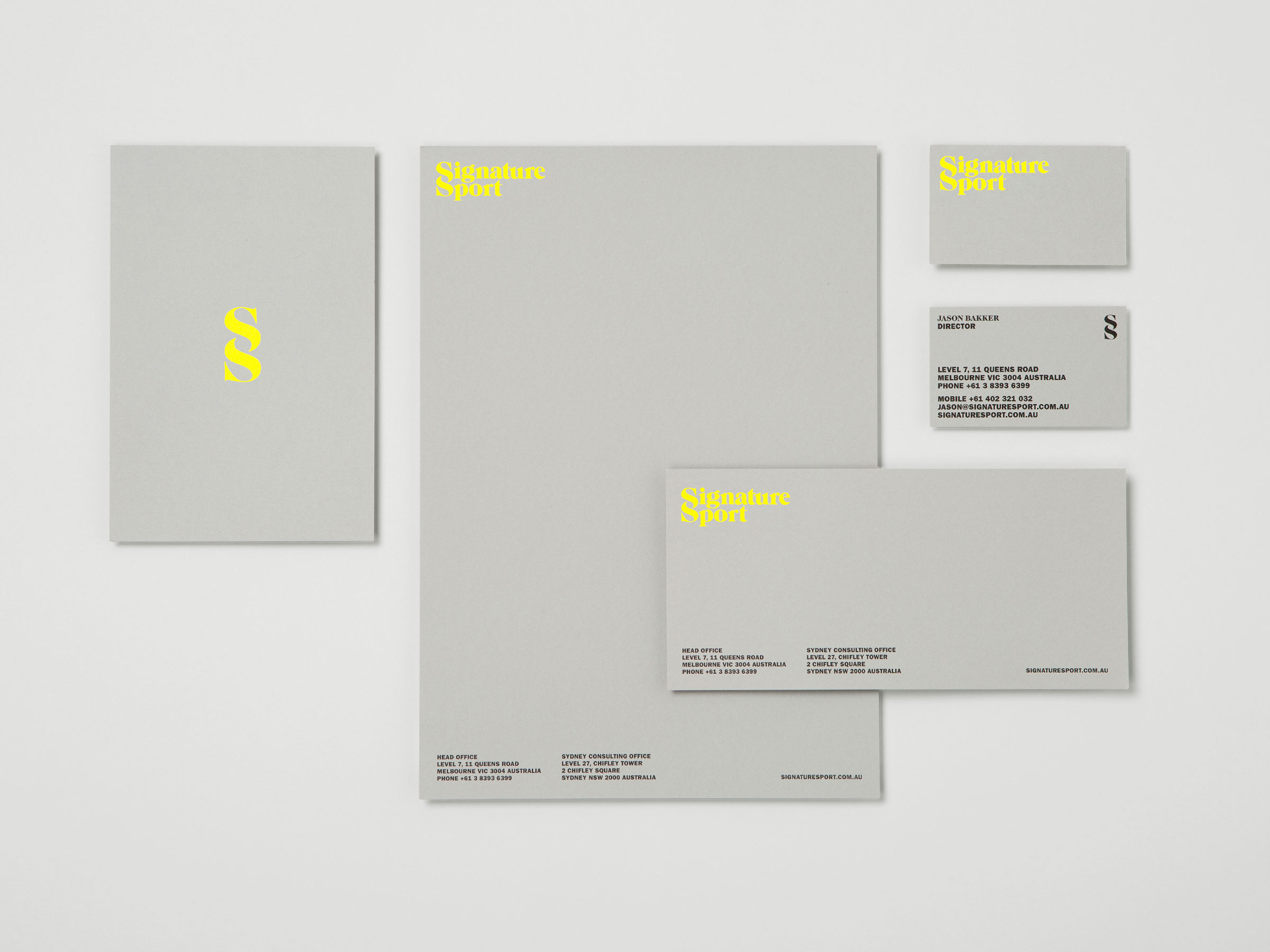Self-titled Signature Sport Brand Identity Collateral