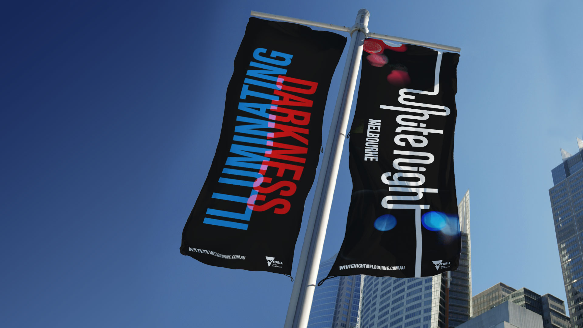 Self-titled White Night Melbourne 2016 Identity Banners