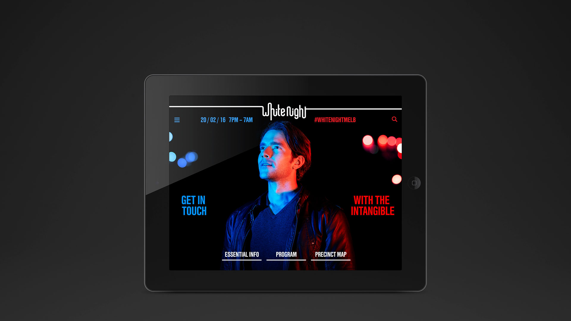 Self-titled White Night Melbourne 2016 Identity Website