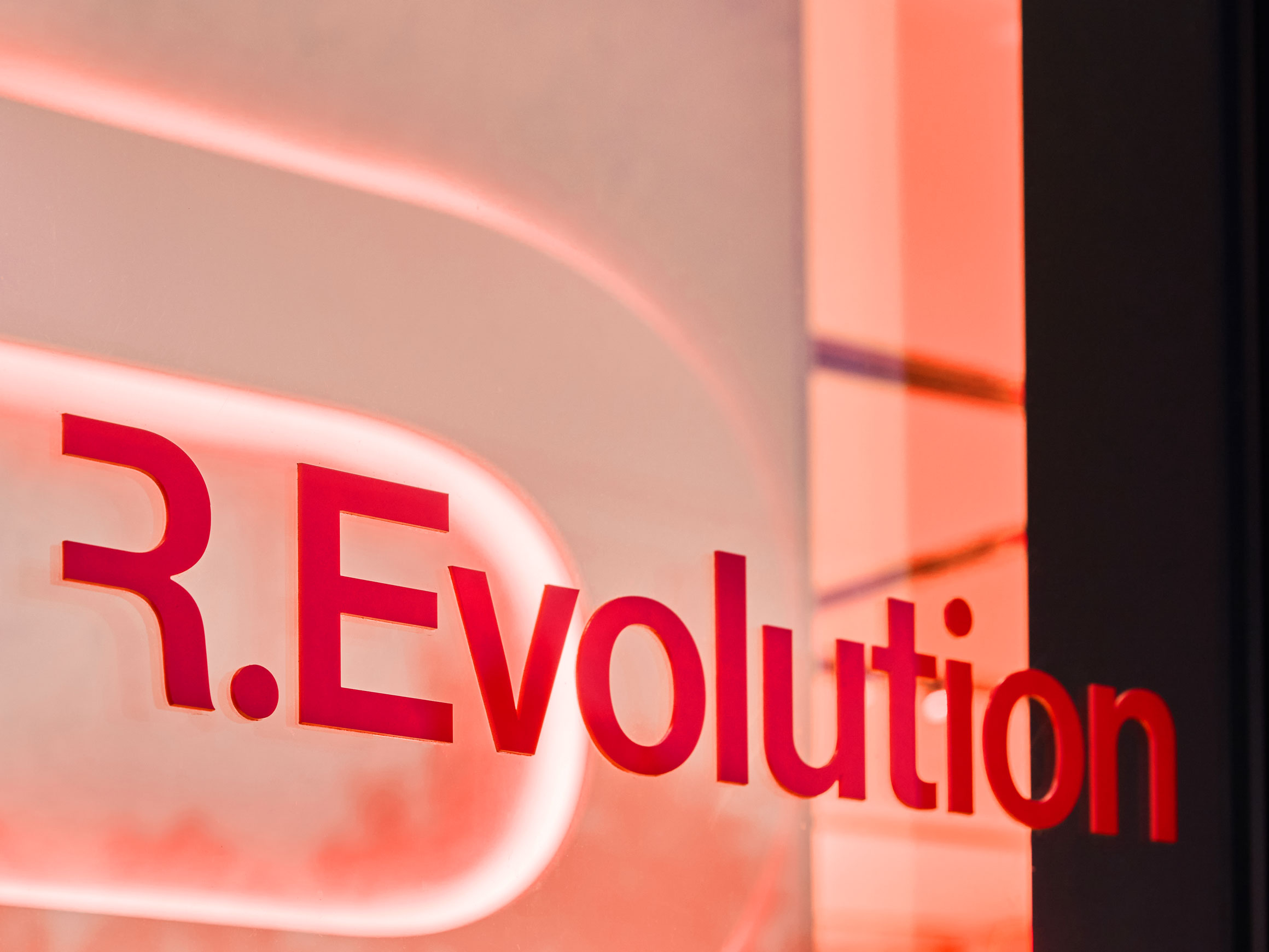 Self-titled R Evolution Display Suite Exterior Signage