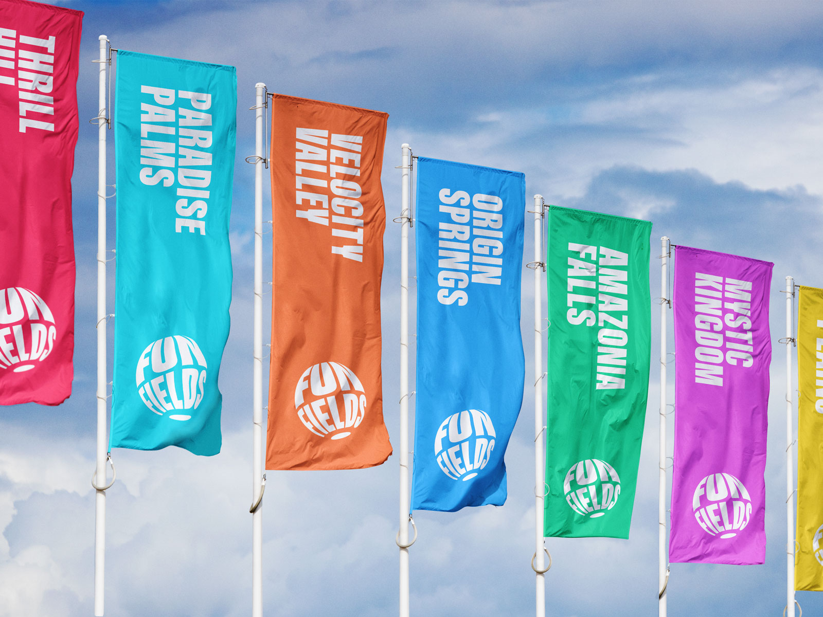 Self Titled Funfields Themepark Entry Flags