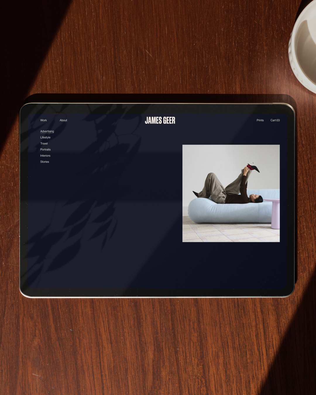 Self Titled James Geer Website Tablet